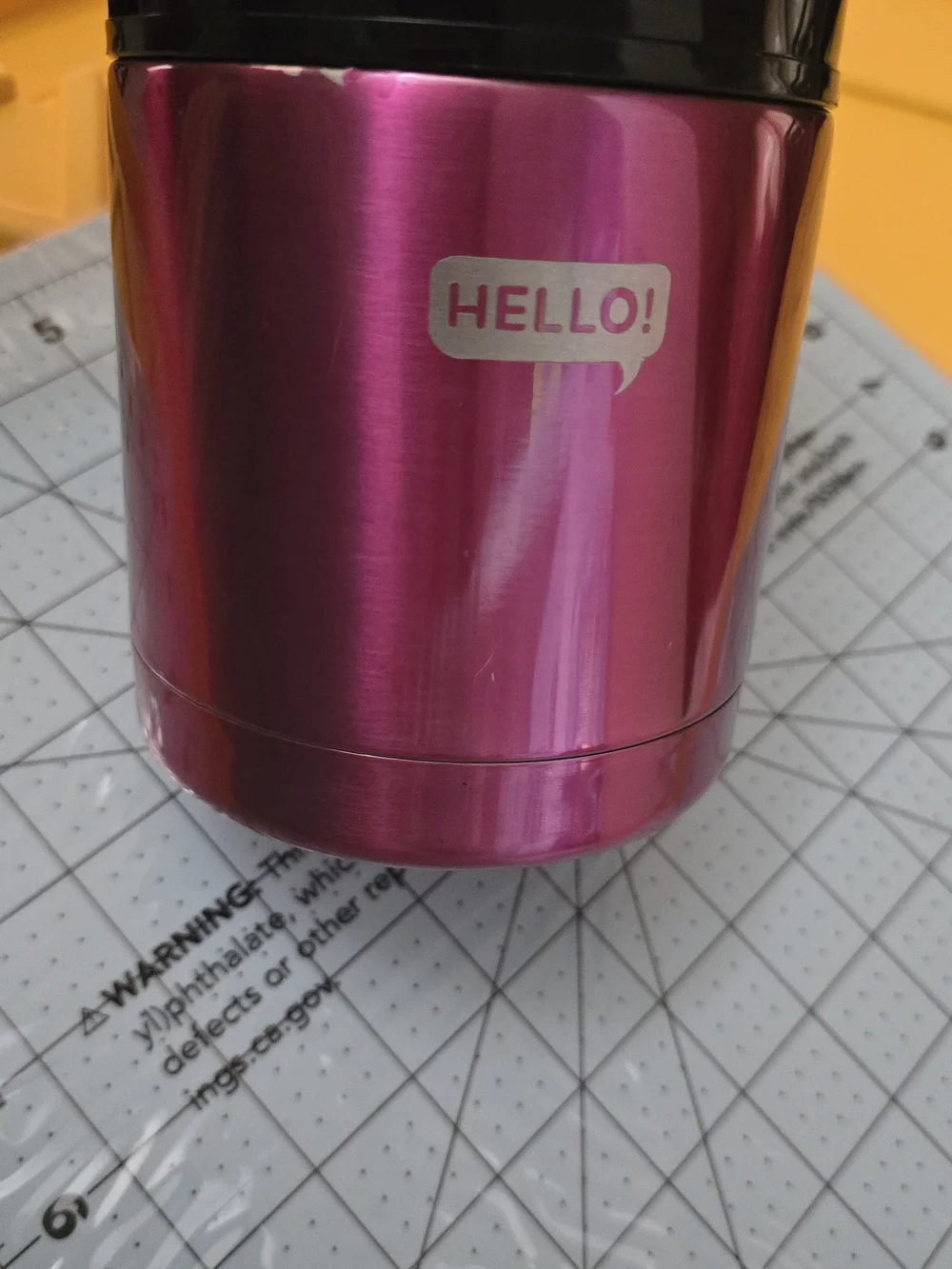 Hello! Insulated Pink Stainless Steel Food Jar - Unbranded